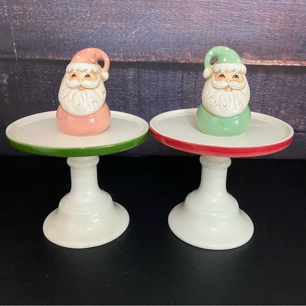 Johanna Parker Pastel Santa Claus Salt & Pepper Shaker Set